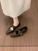 Mocasines retro estilo británico con hebilla para mujer, nuevos zapatos Mary Jane de punta con plataforma gruesa de moda para primavera y otoño 2026