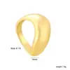 Anillo Geométrico Irregular Minimalista de Moda Transfronteriza de Alta Venta, Chapado en Oro de 18K, Anillo de Dedo Índice de Estilo Fresco, Anillo Único Europeo y Americano