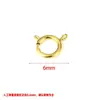 Cierre de resorte de acero inoxidable bañado en oro de 18k, cierre de mosquetón, cierre de burbuja, cierre para accesorio de joyería de pulsera collar DIY