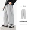 Pantalones de chándal negros anchos con cordón para niño, tendencia Otoño 2026, modelo nuevo, pantalones holgados para estudiantes de secundaria y niños