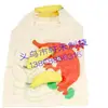 Bolsa de compras de publicidad directa de fábrica animal de dibujos animados de plátano conejo bolsa de compras verde