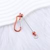 Mosquetón de calabaza con cuentas en forma de D para manualidades Colgante de metal para llaves Hebilla pequeña Candado Colgante para mochila Listo para la venta