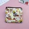 Bolsa de Armazenamento de Absorventes Higiênicos Estilo Coreano para Estudantes Repelente à Água Fofa Desenho Animado Bolsa para Batom Carteira de Motorista