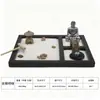 Estatua de Buda Estilo Zen Transfronteriza Mesa de Arena Resina Producto Industrial Decoración de Meditación Estilo Chino Adorno para Escritorio de Casa y Oficina
