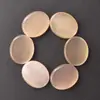 Soporte para teléfono móvil de piedra natural dos lados planos 25*30mm gema ovalada de cristal adornos de joyería diy venta caliente transfronteriza