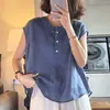 Camisa Verde Sin Mangas Mujer 2026 Verano Nueva Holgada Talla Grande Elegante Rejuvenecedora Casual Adelgazante Camisa Top