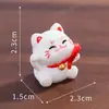 Miniatura Paisaje Creativo Lindo Gato de la Suerte Figura Decoración DIY Accesorio Bolsa Ciega Adorno de Escritorio para Coche