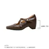 Zapatos Mary Jane cuadrados de estilo francés con tiras cruzadas, nueva colección otoño 2026 para mujer, exquisitamente elegantes, versátiles y adecuados para ir al trabajo, bailarinas de punta fina