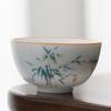 Color bajo cubierta pintado a mano puro porcelana jade sebo taza de té kung fu taza maestra taza de degustación de té de cerámica juego de té cuenco de té soporte para té individual