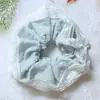 Elástico de Cabelo Azul Claro Sal Marinho Estilo Ballet Malha Listrado Azul de Alto Padrão Prendedor de Coque Flor de Cabelo Moda Anel de Cabelo de Renda