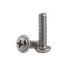 PWM 304 cabeça redonda cruzada de aço inoxidável com parafuso de almofada M2M2.5M3M3.5M4 cabeça de panela com parafuso médio