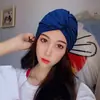 Gorro de baño de tela para cabello largo de mujer, talla grande, alta elasticidad, estilo INS, no elástico, protección para los oídos, piscina, aguas termales, venta al por mayor