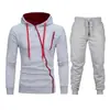Nuevo suéter deportivo casual para hombre para exteriores con cremallera en color liso