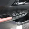 Adecuado para 13-17 Honda Accord de 9ª generación, pegatinas para interruptor de elevalunas de cristal, accesorios de modificación de interior de coche de fibra de carbono