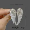 Personalizado Simples Asas De Anjo Broche Feminino Coreia Do Sul Moda All-match Esmalte Pin Liga Diamante Corpete Acessórios