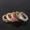 Anillo popular de moda para redes sociales Anillo de circonita de color cobre nuevo europeo y americano para mujer anillo de circonita de color sexy venta al por mayor