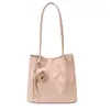 Bolsa tote balde de alta qualidade para o dia a dia com padrão trançado exclusivo e moderno, bolsa de ombro estilosa retro fashion, bolsa de braço chique