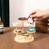 Suporte de Exibição de Pulseiras e Contas de Madeira Maciça, Rack de Exibição de Joias, Suporte de Exibição de Bonecas, Adereços para Vitrine