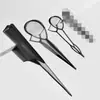 Set Rosa de Cabello Trenzado Perezoso Peine para Recoger Cabello Hogar Pasador Grande para Cabello Pasador Pequeño para Cabello Peinado Depilador