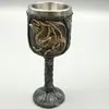 24 Nuevo Hueso Negro Plateado Feilong Copa de Vino Resina Acero Inoxidable Vaso de Agua Copa de Vino Copa de Cóctel