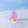 Paisaje en Miniatura Navideño Transfronterizo para Decoración de Árboles, Accesorios de Escena de Nieve, Manualidades de Resina, Adornos Pequeños Luminosos