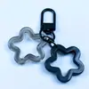Chaveiro de Estrela de Cinco Pontas Vazada em Acrílico Colorido, Acessório Criativo e Fofo para Fechar Porta, Joia, Pingente de Contas