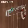 Estante de pared para collares detrás de la puerta del gabinete con espejo, expositor de joyas, multi gancho para pulseras y pendientes, anti-enredo