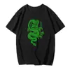 Camiseta para Hombre Grunge Camisetas para Mujer Harajuku Cuello Redondo Dragon
