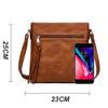 Bolsas de Mujer Transfronterizas 2026 Nuevo Estilo Vintage Accesorios de Borlas Bolsa con Doble Cremallera Bolsa Cruzada de Hombro Ajustable Al por Mayor