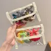 Diademas elásticas hechas a mano de color dopamina, gruesas, para niñas, sujetadores de coleta de alta elasticidad