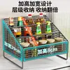 Estante de especias de cocina, organizador de encimera para aceite, sal, salsa y vinagre, solución de almacenamiento para botellas y frascos de condimentos para el hogar