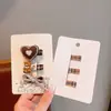 Nuevo Clip para el Cabello de Niños a Cuadros Caqui de Dibujos Animados para Otoño/Invierno, Lindo Clip Lateral para Niña, Clip para Pelos Rebeldes de Bebé, Clip para Flequillo, Accesorios para el Cabello