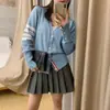 Suéter de punto fino para mujer abrigo corto fino blanco primavera y otoño gris el mismo suéter de Wang Xinling 2023 top