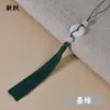 Hebilla de Seguridad de Jade Blanco Colgante de Borla Estilo Chino Accesorio de Vestuario Antiguo Cheongsam Colgante de Abanico Colgante de Marcapáginas Joyería
