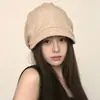 Nuevo Sombrero Holgado Vintage 2026 para Mujer, Gorra de Boina Corta Relajada Estilo Japonés, Circunferencia de Cabeza Grande, Gorro Adelgazante, Sombrero para Clima Frío