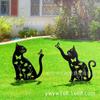 En Stock Cruce de Fronteras Metal Jardín Hueco Gato y Perro Adornos Creativo Paisaje Decoración Artesanía de Hierro Estacas de Jardín