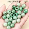 Amatista natural, ágata, turquesa, cuentas de agujero grande, cuentas sueltas, accesorios para joyería DIY, pulseras de cuentas, collares y artículos tejidos