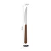 Vajilla de acero inoxidable estilo ins con mango de madera de imitación, cuchillo y tenedor para carne, juego de cuatro piezas, cuchillo y tenedor con veta de madera, cuchara chapada en oro para hotel.