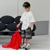 Ropa Infantil Zhilili Camiseta de Algodón Puro para Niños 2026 Nuevo Estilo de Verano Top de Manga Corta para Niños Ropa Fresca para Bebés Niños