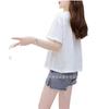 Camiseta Casual Holgada de Manga Corta Estilo Coreano para Mujer 2025 Nueva Verano Ligera y Versátil Camiseta Top Adelgazante para Personas Pequeñas