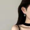 S925 Otoño e Invierno Nuevos Pendientes Coreanos Populares de Dongdaemun Pendientes del Cielo Estrellado Pendientes de Lujo Accesible de Alta Gama para Mujer Pendientes de Moda