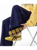 Pantalones Deportivos de Algodón a Cuadros Bloque de Color Estilo Americano para Hombres y Mujeres, Pantalones Largos Casuales Holgados de Pierna Ancha para Otoño