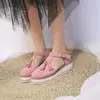 Nuevas Sandalias 2020 para Mujer Talla Grande Verano Suela Plana Estilo Coreano Estudiante Combinan con Todo Punta Cerrada Suela Gruesa Hebilla Retro Comercio Exterior