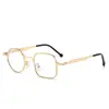 Nuevo Marco de Gafas Ópticas Redondas Metálicas Izquierdo y Derecho Marco de Gafas Retro Asimétrico Marco de Gafas de Moda Anti-Luz Azul