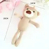 Celebridade da Internet Novo Urso de Pelúcia de 20cm Brinquedo Pingente Pernas Longas Urso Chaveiro Boneca Bolsa Roupa Pendurar
