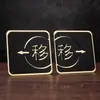 Señales de Puerta Corredera de Acrílico en Stock, Señales de Advertencia para Hotel sin Taladro, Pegatinas de Pared para Puerta Corredera Izquierda-Derecha de Vidrio
