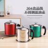 Pote de Filtro de Óleo de Aço Inoxidável 304 Doméstico Grande Copo de Resíduos de Óleo Filtro Tanque de Armazenamento de Óleo Garrafa de Óleo à Prova de Vazamento de Cozinha Copo de Óleo com Filtro