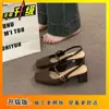 2025 Nuevas Sandalias de Tacón Grueso Estilo Hada de Verano para Mujer Zapatos Mary Jane Versátiles Correa de Dedo Tacones Altos