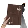 Funda de Oso de Té de la Tarde de Dibujos Animados para Apple iPad con ranura para lápiz Y-fold, mini anti-doblez, funda rígida para Air 8