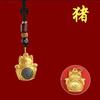 Tang Teng 12 signos del zodiaco gato de la suerte llavero colgante zodíaco dragón mono colgante de bolsa gato de la suerte giratorio al por mayor